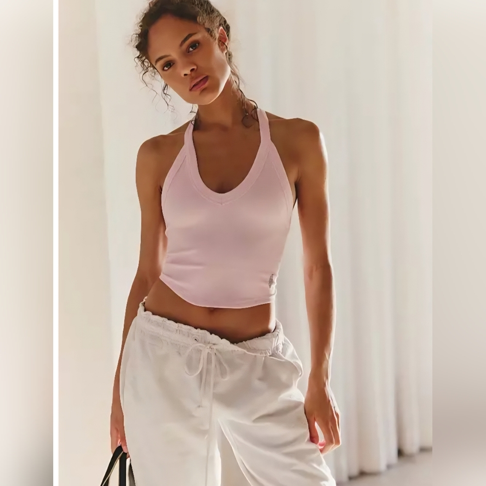 FP Movement All Clear V Neck Cami in Powder Pink, NWT